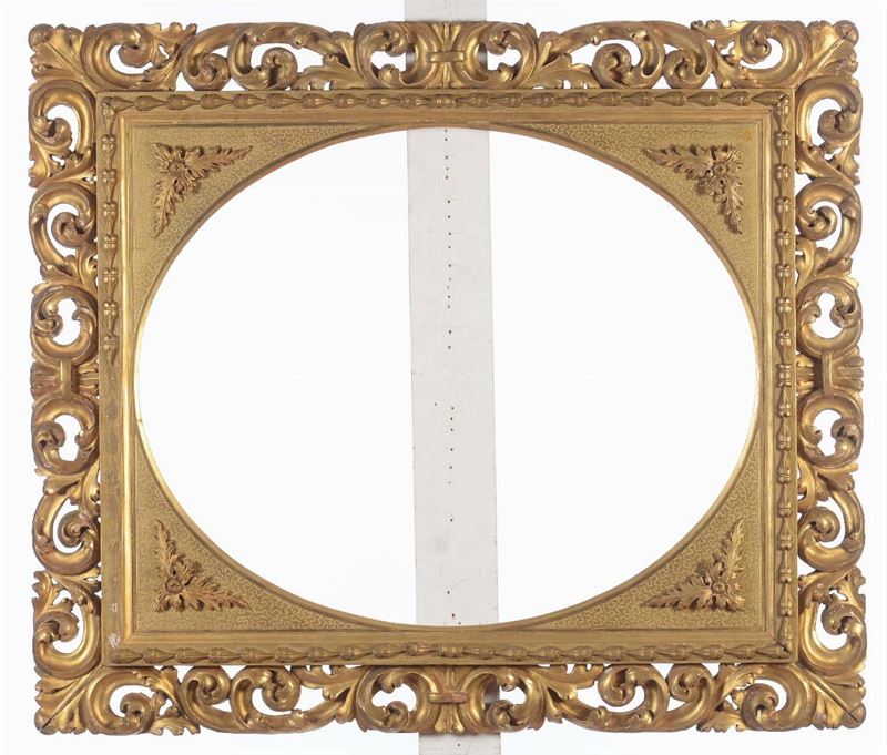 Cornice in legno intagliato e dorato, XIX secolo  - Auction Fine Old Frames - Cambi Casa d'Aste