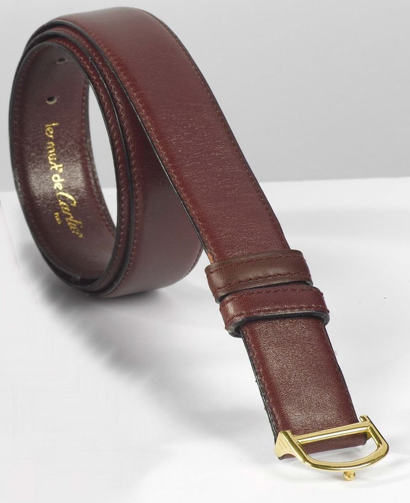 Les Must de Cartier, cintura in pelle  - Asta Fine Jewels - Cambi Casa d'Aste
