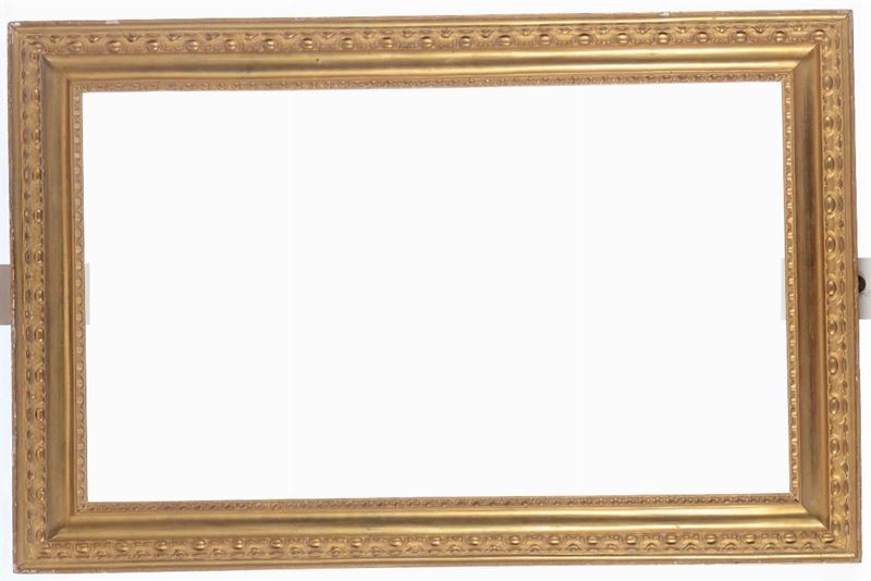 Cornice a labbretto in legno intagliato e dorato, Bologna periodo neoclassico  - Auction Fine Old Frames - Cambi Casa d'Aste