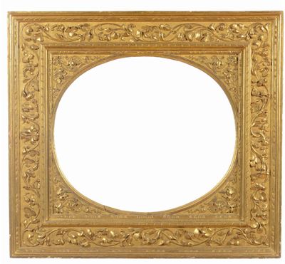 Importante Cornice in Legno Interamente Dorato ed Intagliato, Italia, Probabilmente Emilia, Perio...