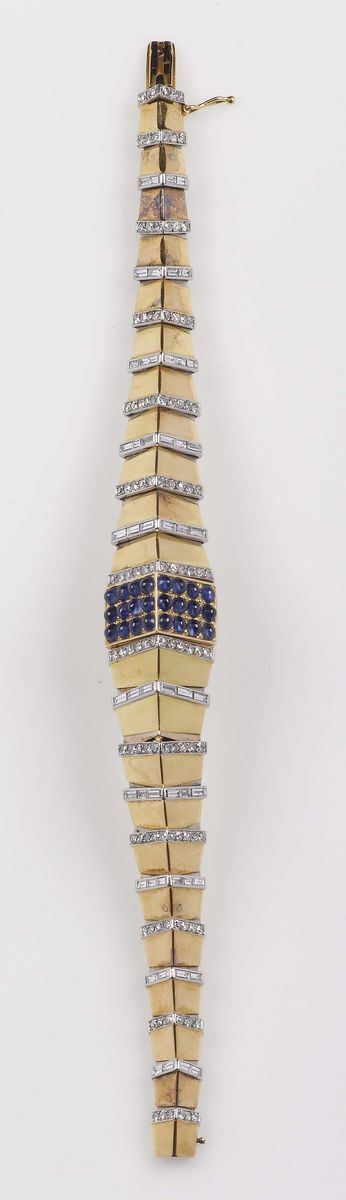 Van Cleef & Arpels, Orologio da Polso con Zaffiri e Diamanti