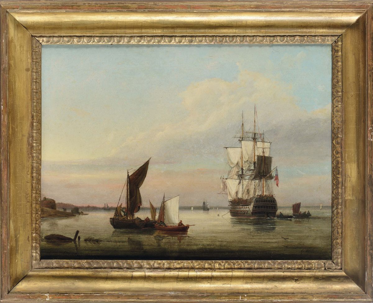 George Webster (1797-1864)vedute con Velieri