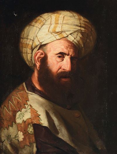 Scuola Romana del XVII Secolouomo con Turbante