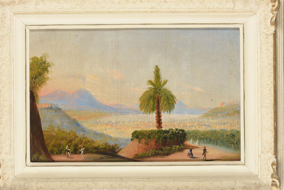 Anonimo del XIX Secolocoppia di Vedute di Napoli
