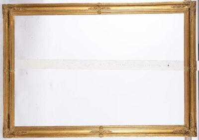 Coppia di Grandi Cornici Dorate in Stile Luigi XVI, XVIII-XIX Secolo