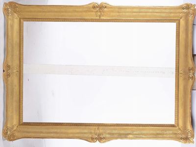 Cornice Carlo X Intagliata ed Interamente Dorata, XIX Secolo
