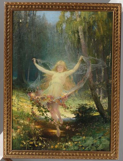 Caesar Phillipp (1859-?)allegoria della Primavera