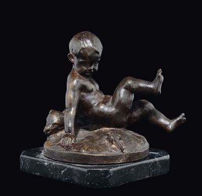 Pietro Piraino (casteldaccia 1878-roma 1950)bambino con Cavalletta