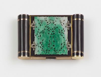Vanity Art Deco con Nefrite, Diamanti e Smalto