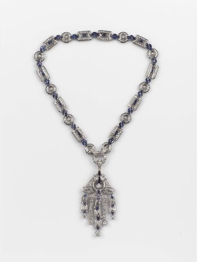 Collana con Zaffiri e Diamanti