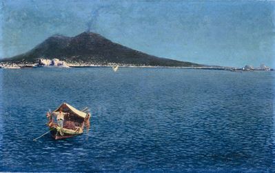 Ettore Carnera (XIX-XX Secolo)veduta del Vesuvio, 1904
