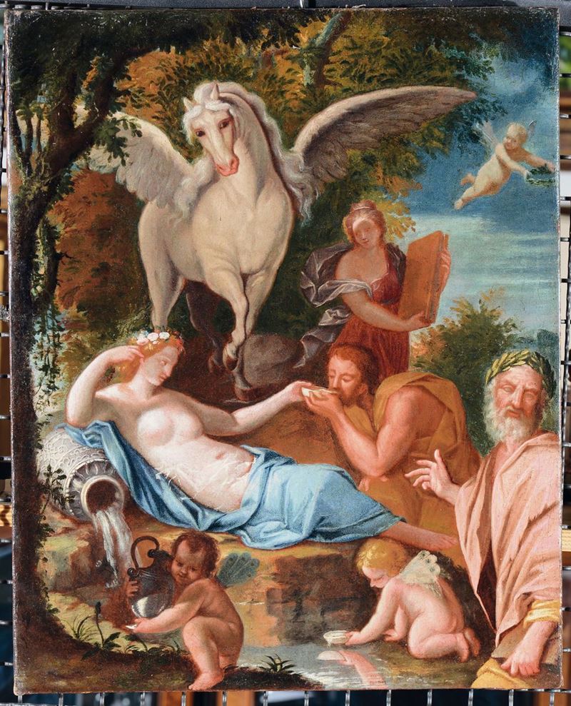 Scuola del XVIII secolo Scena mitologica  - Asta Dipinti Antichi - Cambi Casa d'Aste