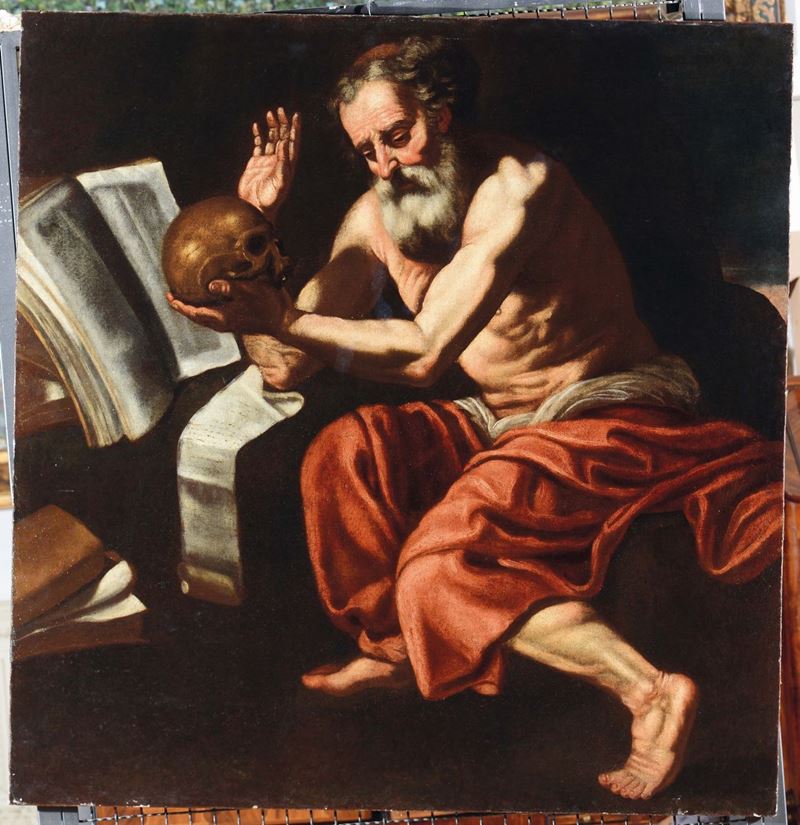 Scuola Napoletana del XVII secolo San Gerolamo  - Auction Old Masters Paintings - Cambi Casa d'Aste