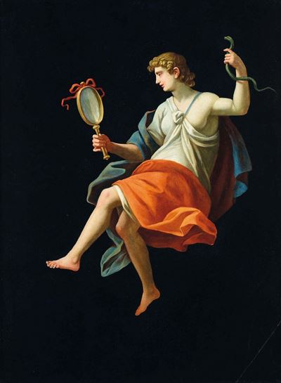 Scuola della Fine del XVIII Secolocoppia di Figure Allegoriche