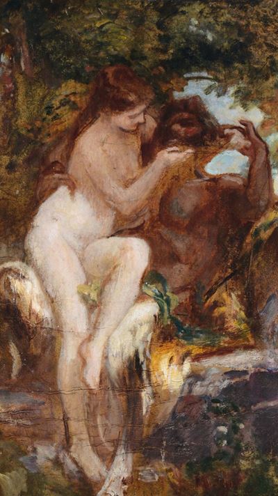 Franz Von Stuck (tettenweis 1863 - Monaco di Baviera 1928), nei Modi Discena Amorosa