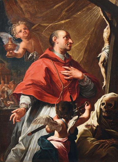 Scuola Romana del XVIII Secolosan Carlo Borromeo