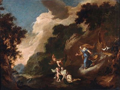 Agostino Beltramepaesaggio con Figure