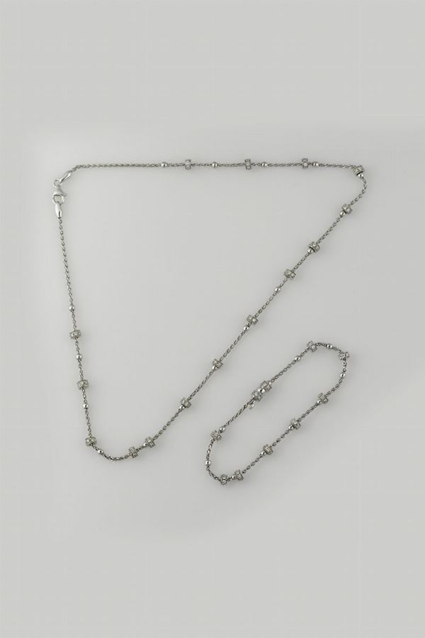 Piaget. A diamond bracelet and necklace