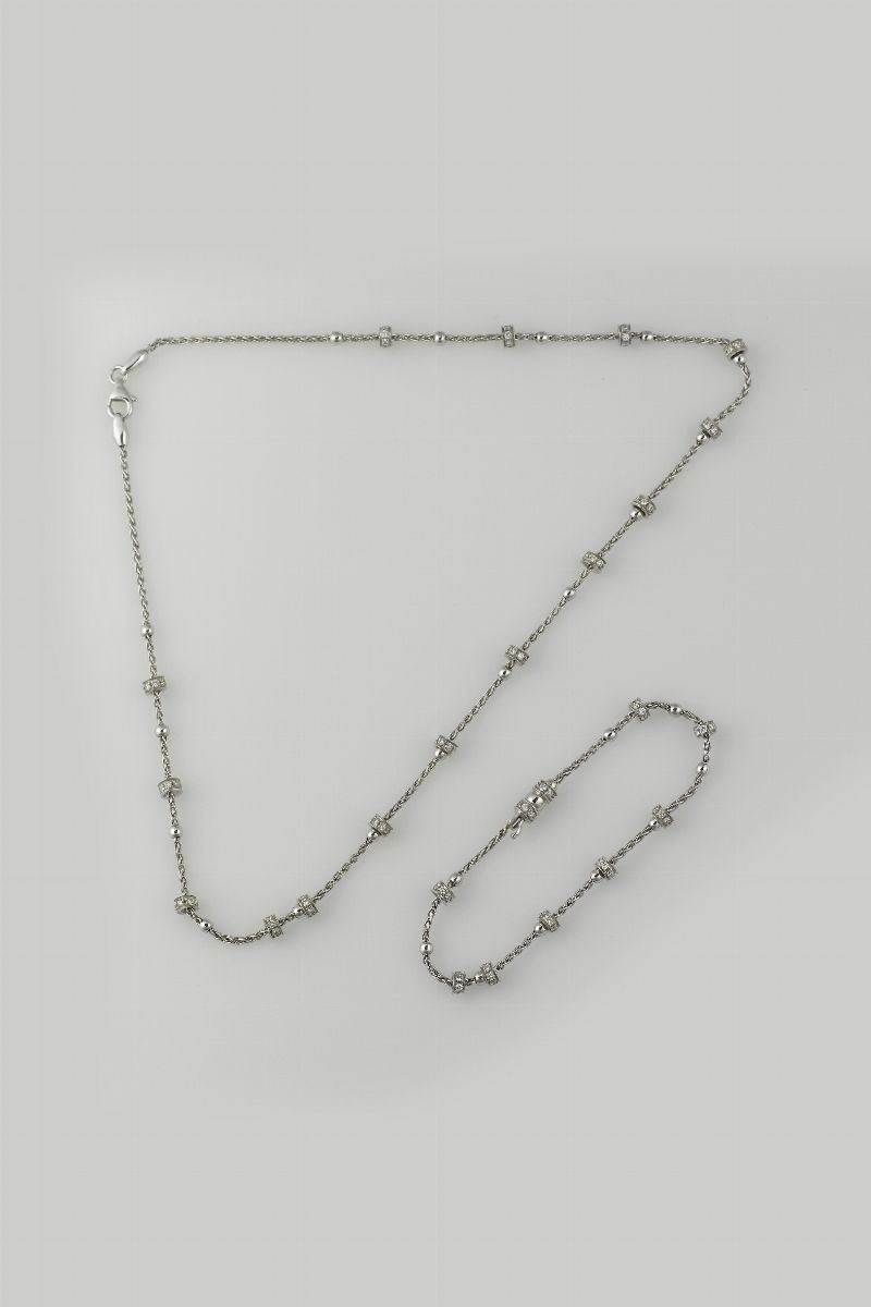 Piaget. A diamond bracelet and necklace  - Auction Fine Jewels - Cambi Casa d'Aste