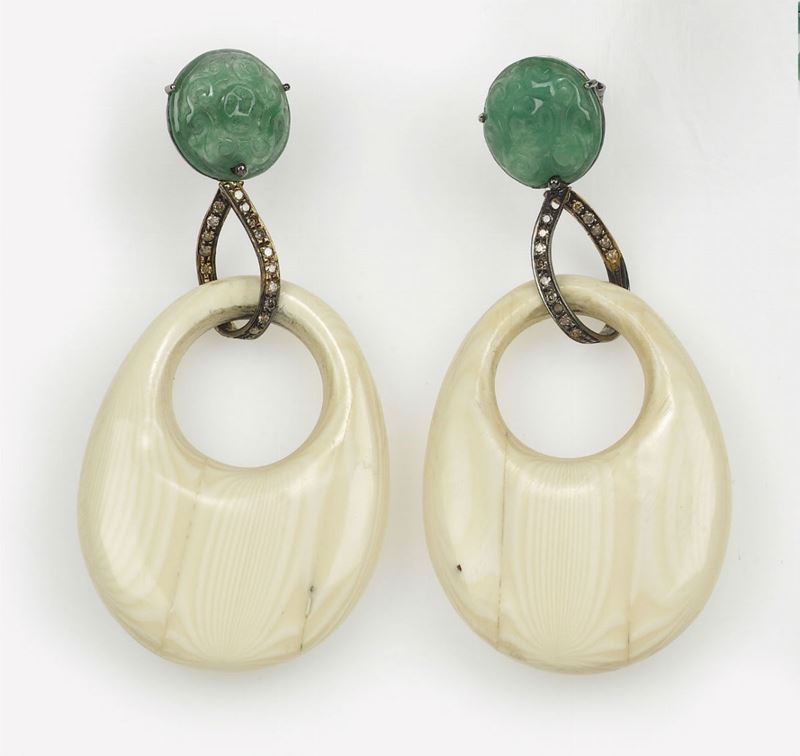 A pair of pendant earrings  - Auction Fine Art - Cambi Casa d'Aste