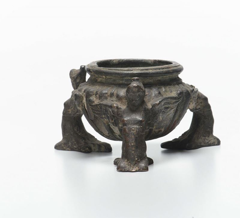 Elemento di calamaio in bronzo, XVI secolo  - Auction Fine Art - Cambi Casa d'Aste
