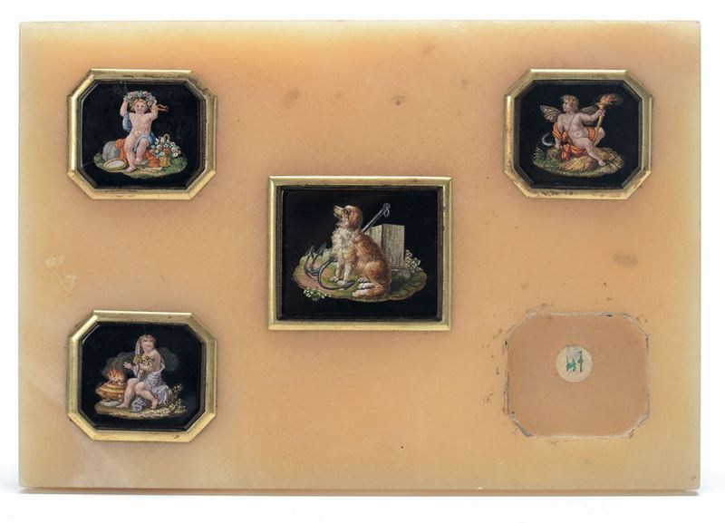 Quattro piccoli micromosaici, XIX secolo  - Auction Important Artworks and Furnitures - Cambi Casa d'Aste