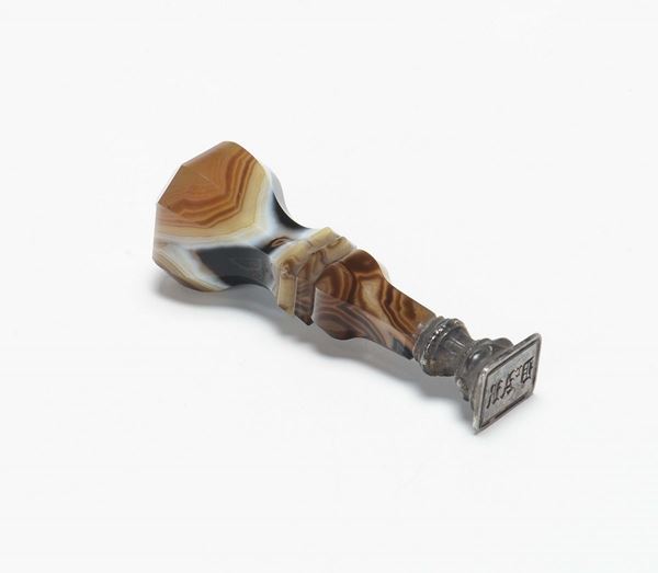 Sigillo in argento e corniola, XIX secolo