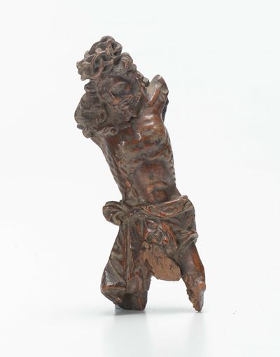 Busto di Cristo in Legno Intagliato, XIX Secolo