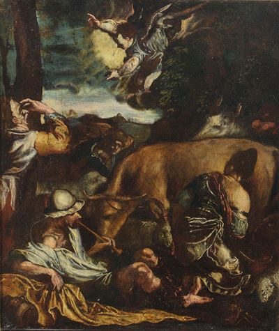 Jacopo da Ponte Bassano (1510/18-1592), Seguace Diannuncio ai Pastori