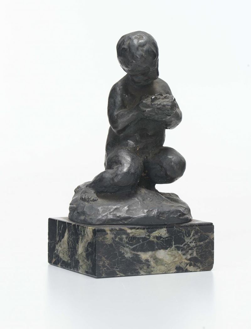 Figura di bambino in bronzo , XIX secolo  - Asta Antiquariato - Cambi Casa d'Aste