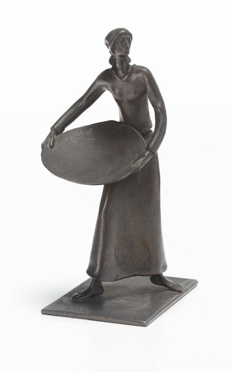 Figura di seminatrice in bronzo, Restelli  - Auction Fine Art - Cambi Casa d'Aste