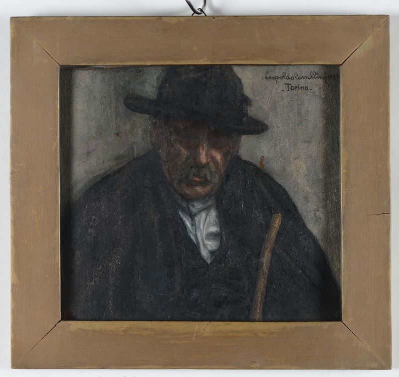 Leopoldo Cavallini Ritratto di contadino  - Auction Fine Art - Cambi Casa d'Aste