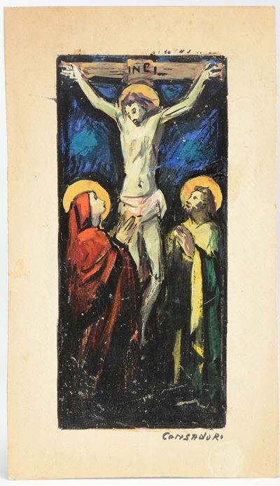 Silvio Consadori (1909-1994)bozzetto per Crocifissione
