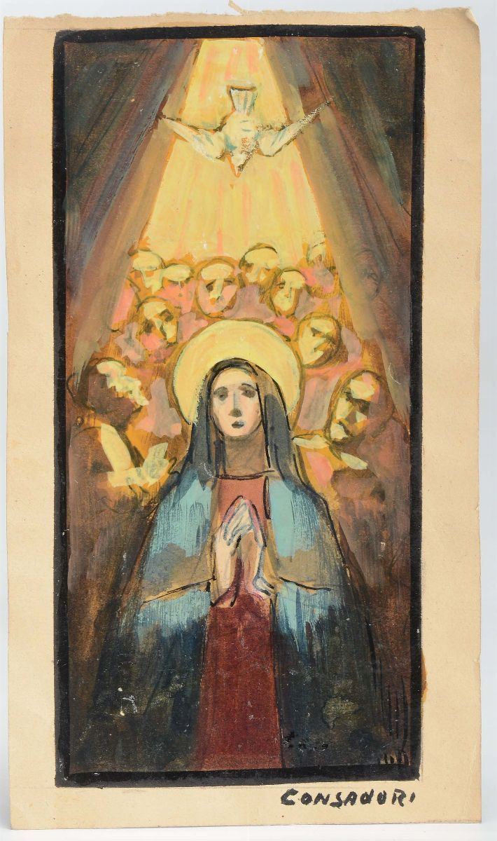 Silvio Consadori (1909-1994) Bozzetto per Madonna con Spirito Santo  - Auction Fine Art - Cambi Casa d'Aste