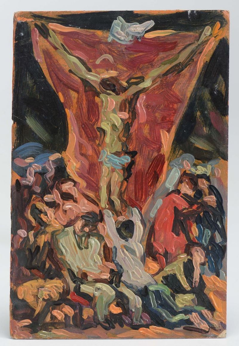 Dilvo Lotti (1914-2009) Bozzetto per crocifissione  - Asta Antiquariato - Cambi Casa d'Aste