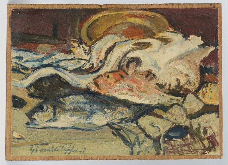 Natura morta con pesci, XX secolo  - Auction Fine Art - Cambi Casa d'Aste