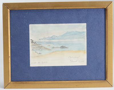 Bozzetto di Paesaggio, Firmato Currialbozzetto di Paesaggio