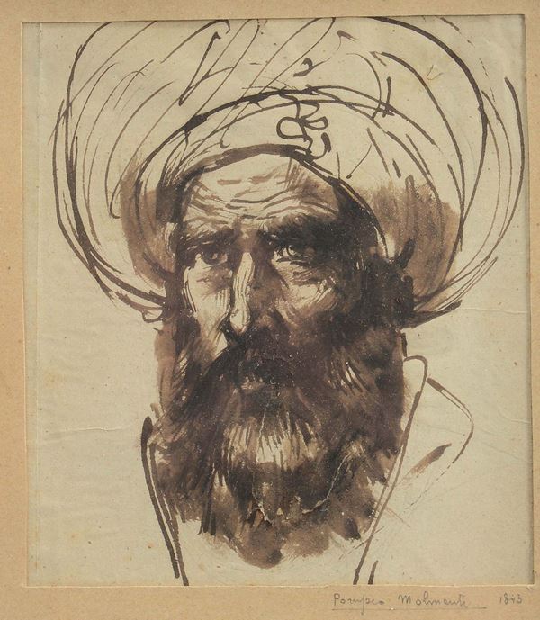Anonimo del XIX secolo Testa con turbante