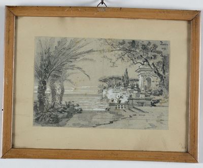 Bozzetto Raffigurante Paesaggio