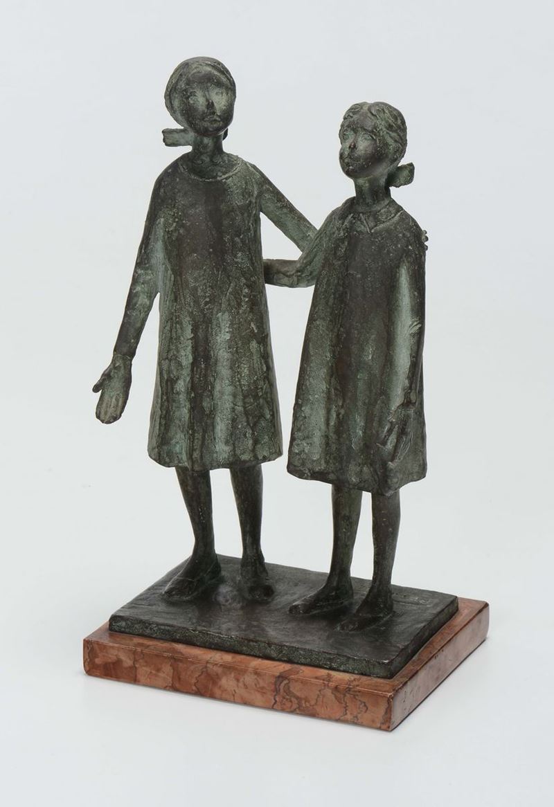 Eros Pellini (1909-1993) Le sorelle  - Asta Antiquariato - Cambi Casa d'Aste
