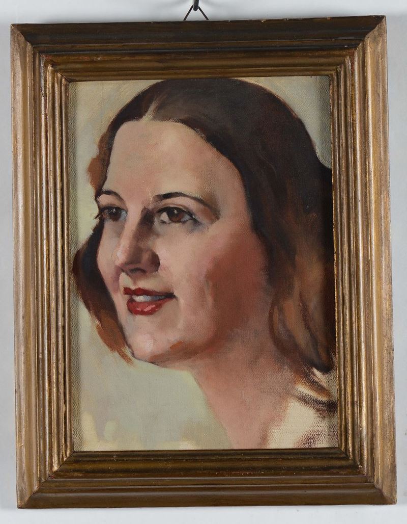 Anonimo del XIX secolo Ritratto di donna  - Auction Asta a Tempo Antiquariato - II - Cambi Casa d'Aste