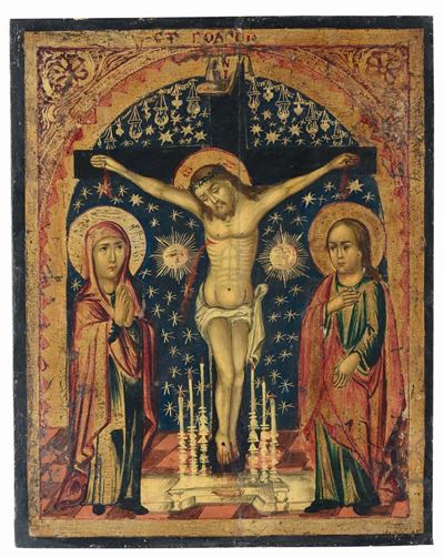Icona Raffigurante Crocefissione, XVIII Secolo
