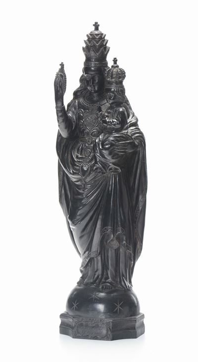 Scultore del XIX Secolomadonna Nera N.s. D'oropa