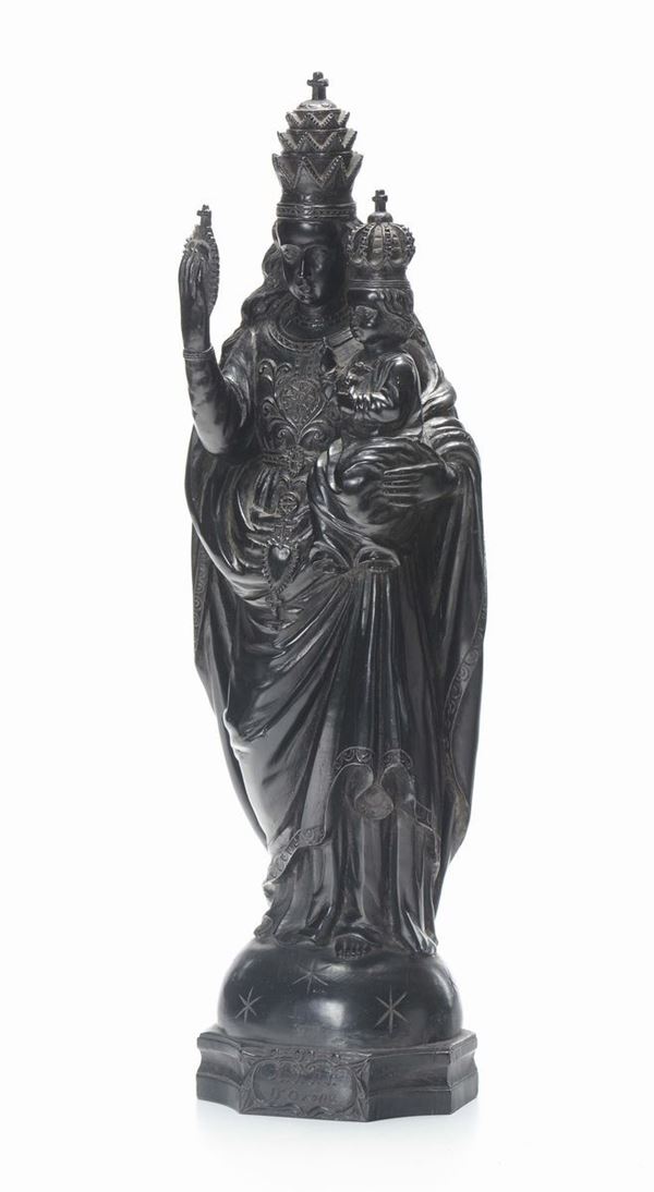 Scultore del XIX secolo Madonna Nera N.S. d'Oropa