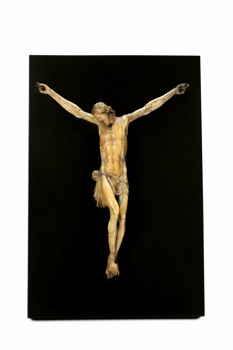 Corpus Christi in avorio scolpito, Francia o Fiandre XVI-XVII secolo  - Auction Sculpture and Works of Art - Cambi Casa d'Aste