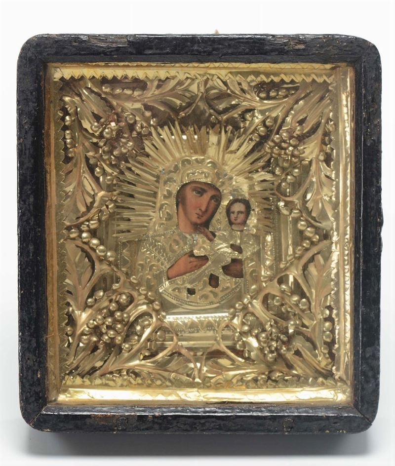 An icon with the Mother of God  - Auction Antique Online Auction - Cambi Casa d'Aste