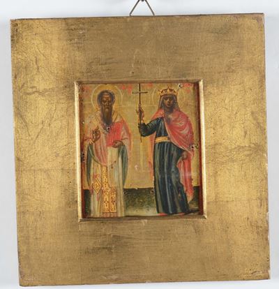 Icona Raffigurante Santi, Russia XVII Secolo
