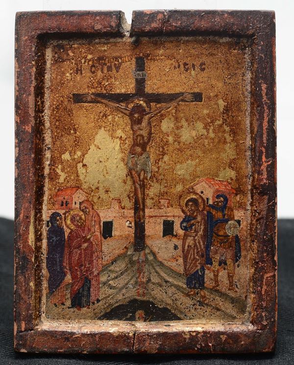 Icona raffigurante Crocifissione, XVIII secolo