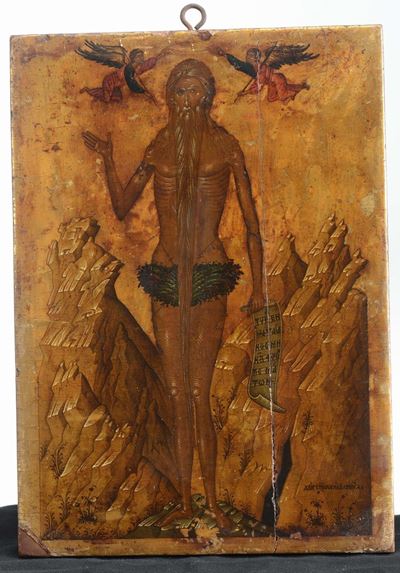Icona Raffigurante S.mattia Eremita, Russia XVIII Secolo