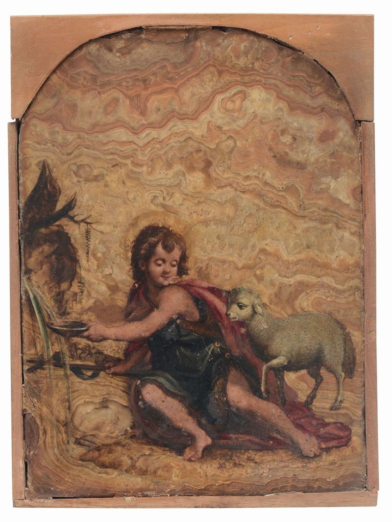 Pittore dell’Italia centrale del XVII secolo San Giovannino  - Asta Dipinti Antichi - Cambi Casa d'Aste